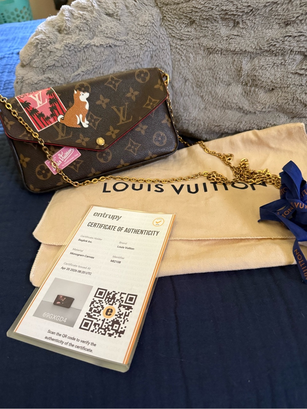 /traded/💯 Louis Vuitton Felicie ‘My LV World Tour’ Pochette - Picture 4 of 11